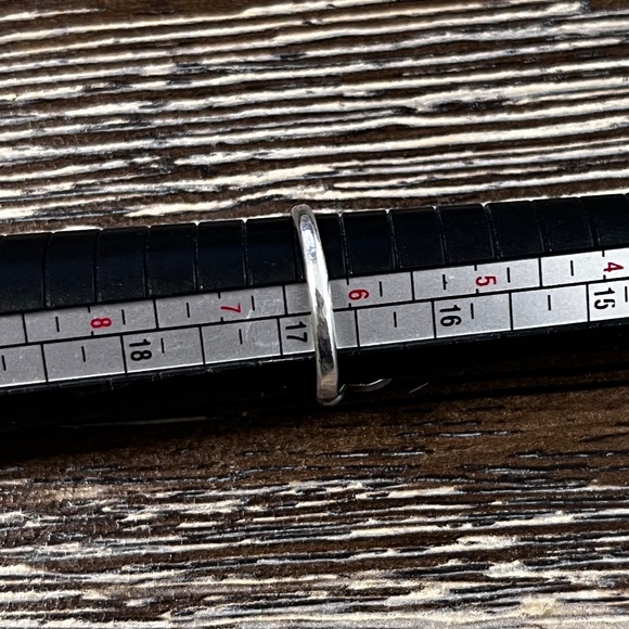 SIGNED STERLING TURQUOISE  RED CORAL RING - SZ  6 1/4 - Picture 8 of 9